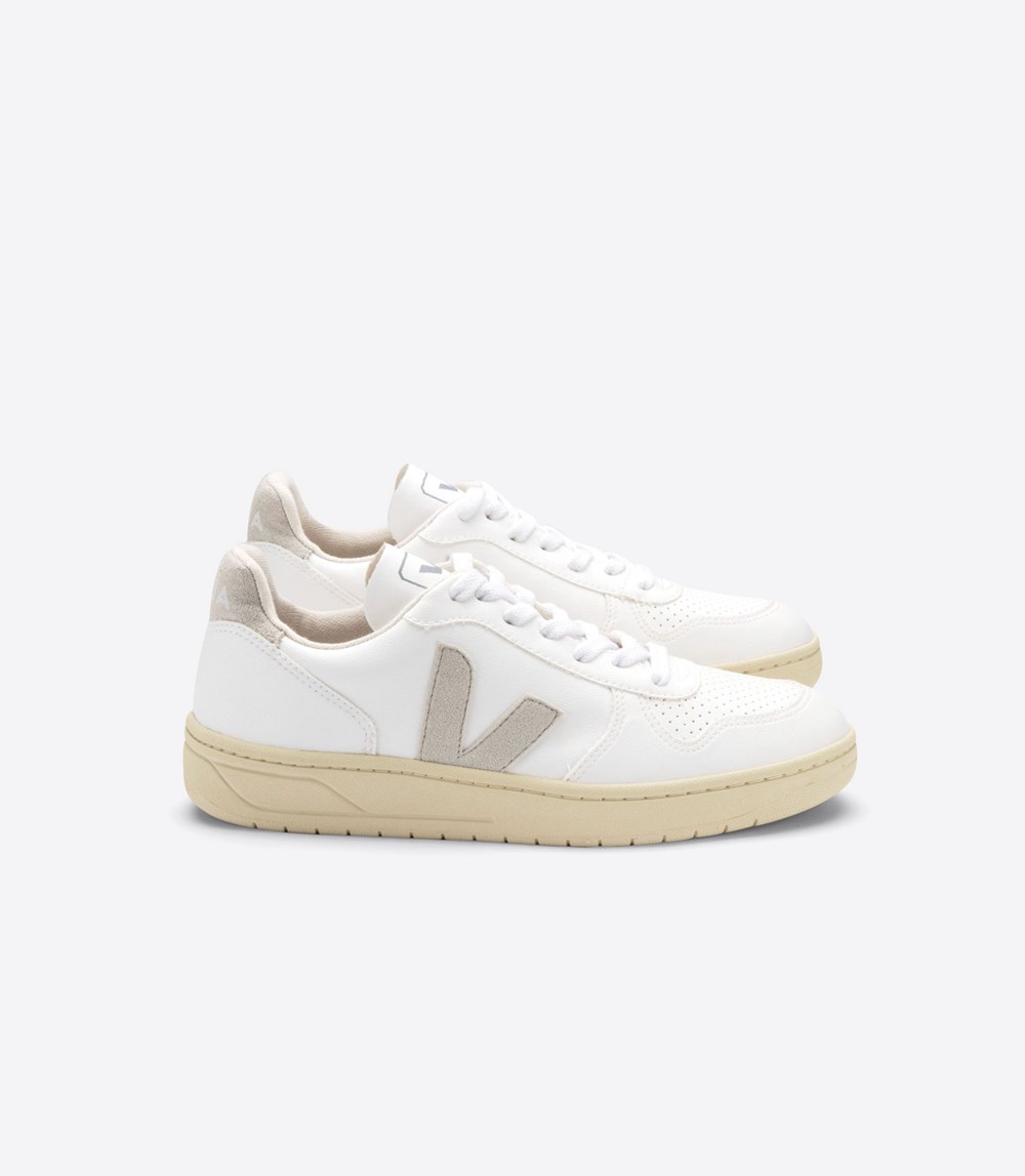 Tenis Veja Hombre - V-10 Cwl - Blancos/Beige - 842OBVINE